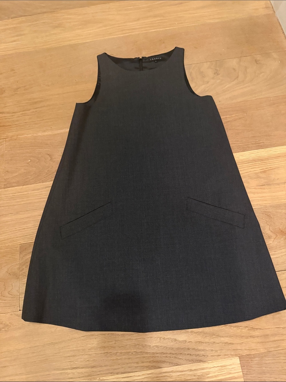 Theory Charcoal Grey Sleeveless Dress